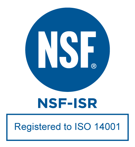 NSF-ISR registered to ISO 14001