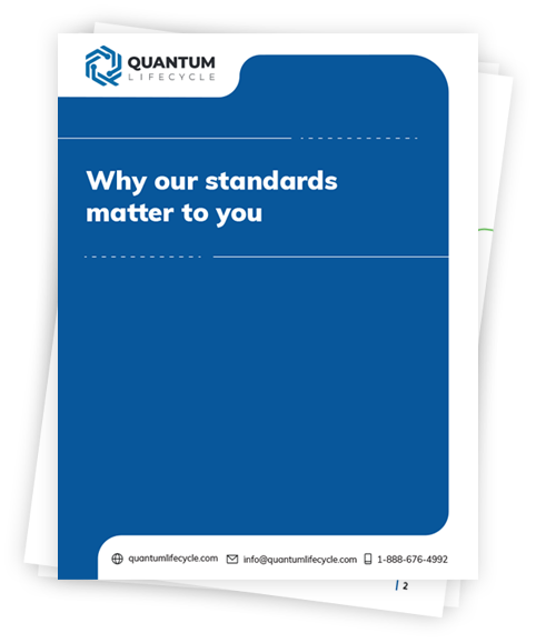Document cover: why our standards matter to you