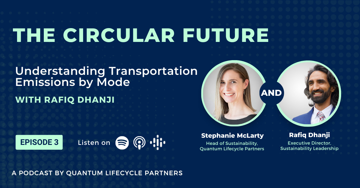 transportation emission, carbon emission, sustainability, e-waste, podcast, circular future