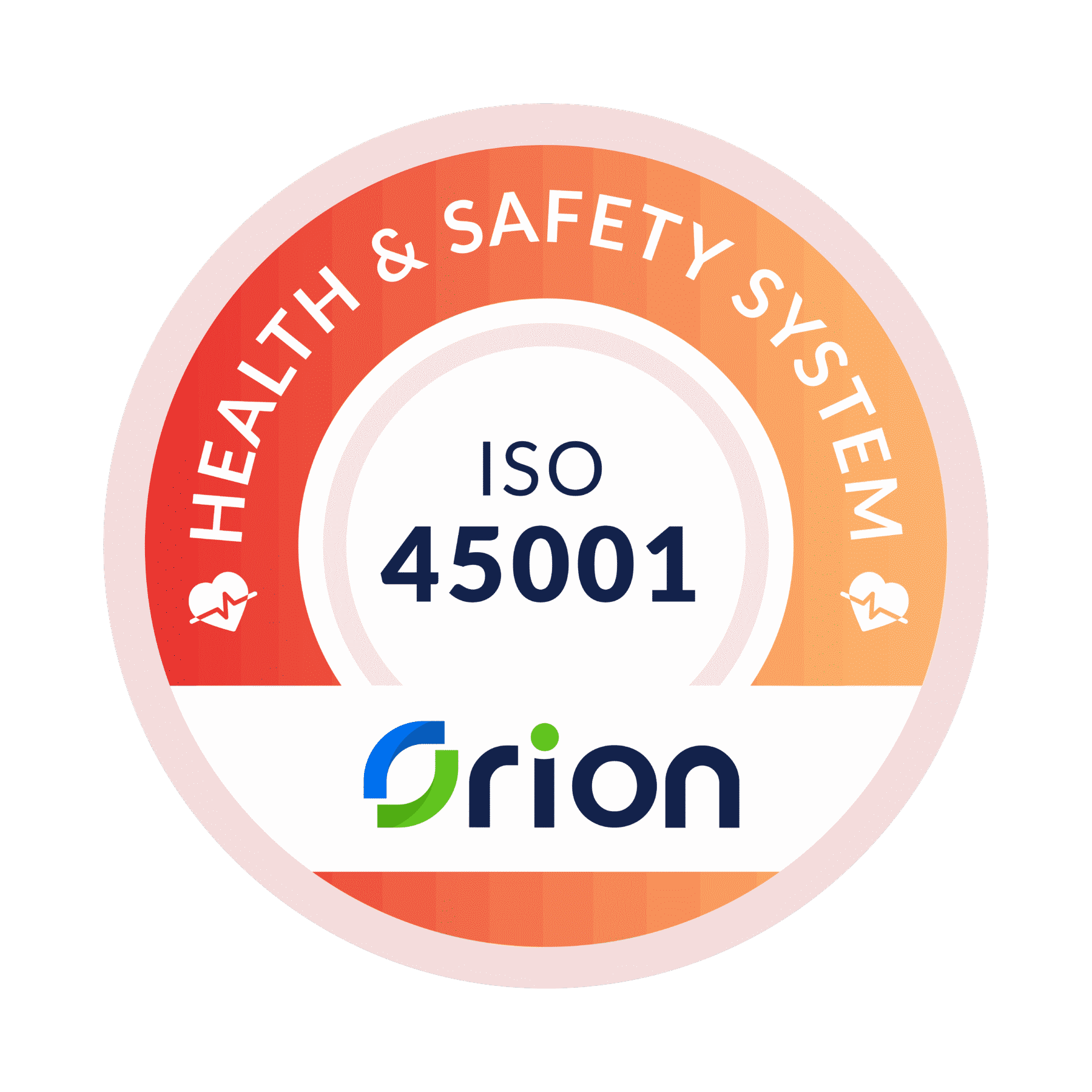 Orion ISO 45001 health and safety management certification